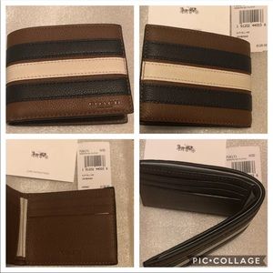 NEW COACH MEN'S SLIM BILLFOLD WALLET